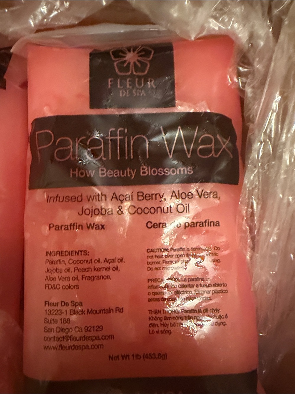 Fleur De Spa Paraffin Wax - Pink